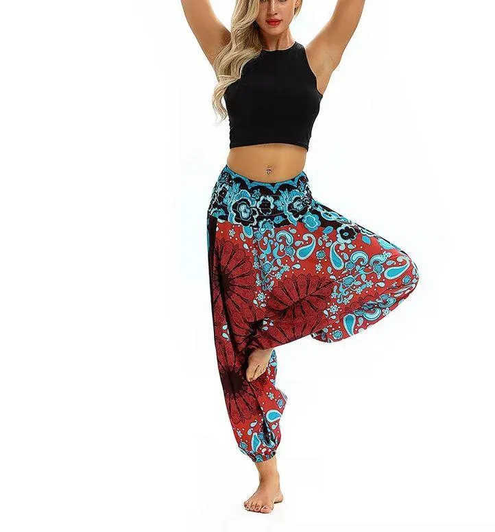 Printed high waist fitness yoga pants women-1