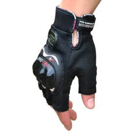 PRO-BIKER PRO01C Outdoor Cycling Glove Motorcycle Anti-Drop Safety Protection Half-Finger Glove, Specification: XXL(Black)