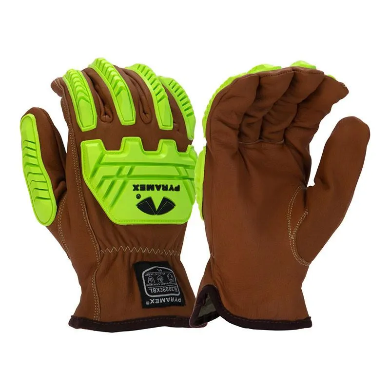 Pyramex AF Premium Goatskin Para-Aramid A4 Impact Gloves GL3010CK 6 pairs