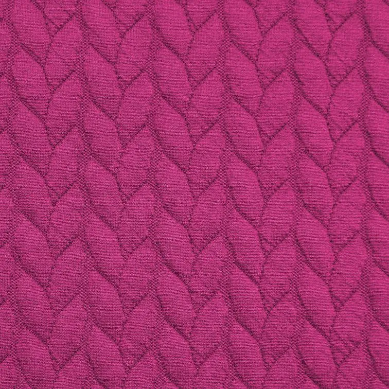 quilted cable matelasse' knit - magenta