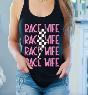 Race Wife Bolt Tank (Pink)