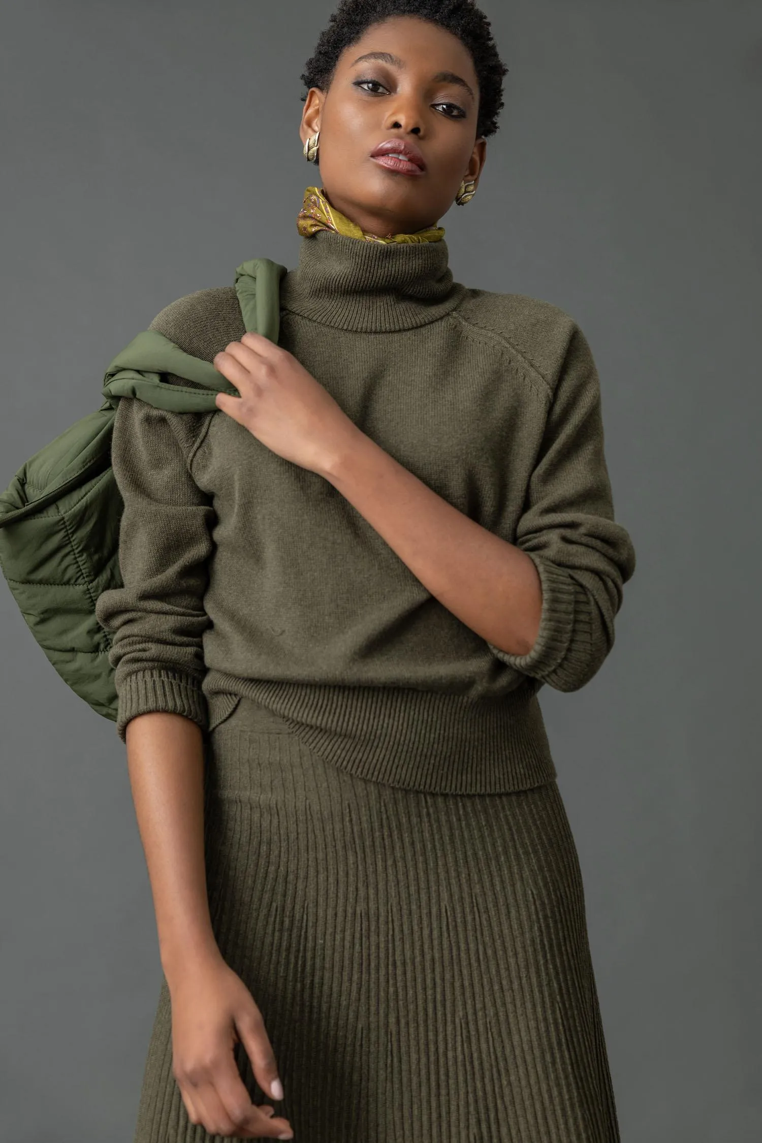 Raglan Turtleneck Sweater