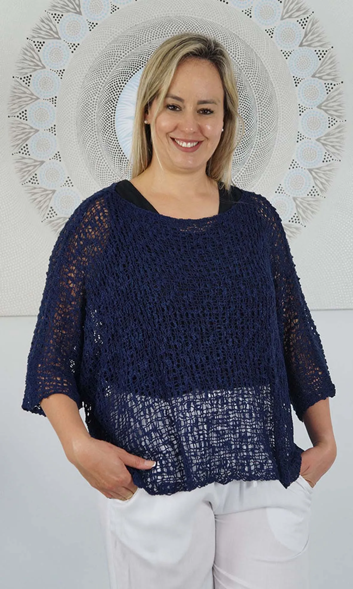 Rayon Knitted Poncho, More Colours