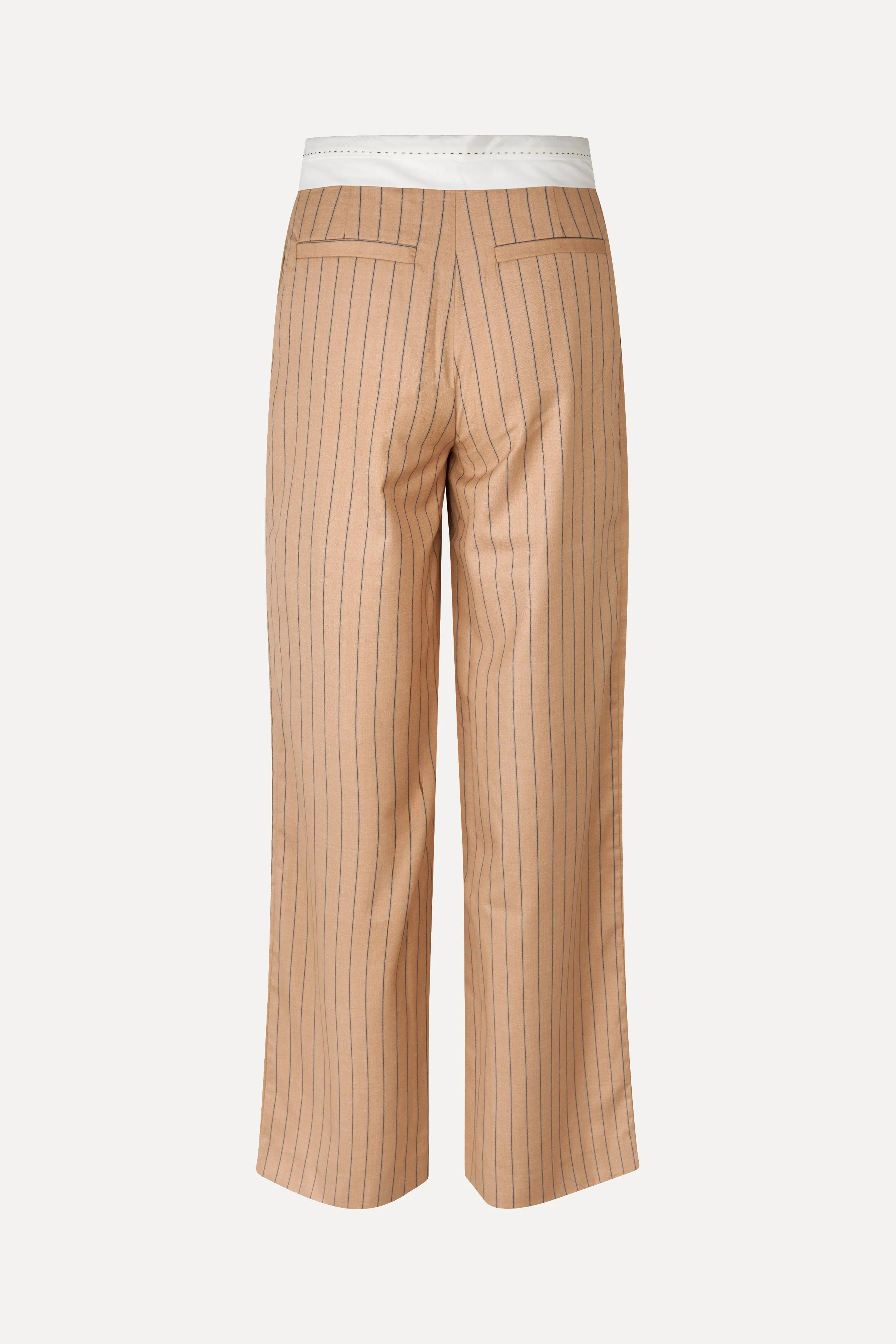 Reversed Wide Leg Pants - Multi Stripes