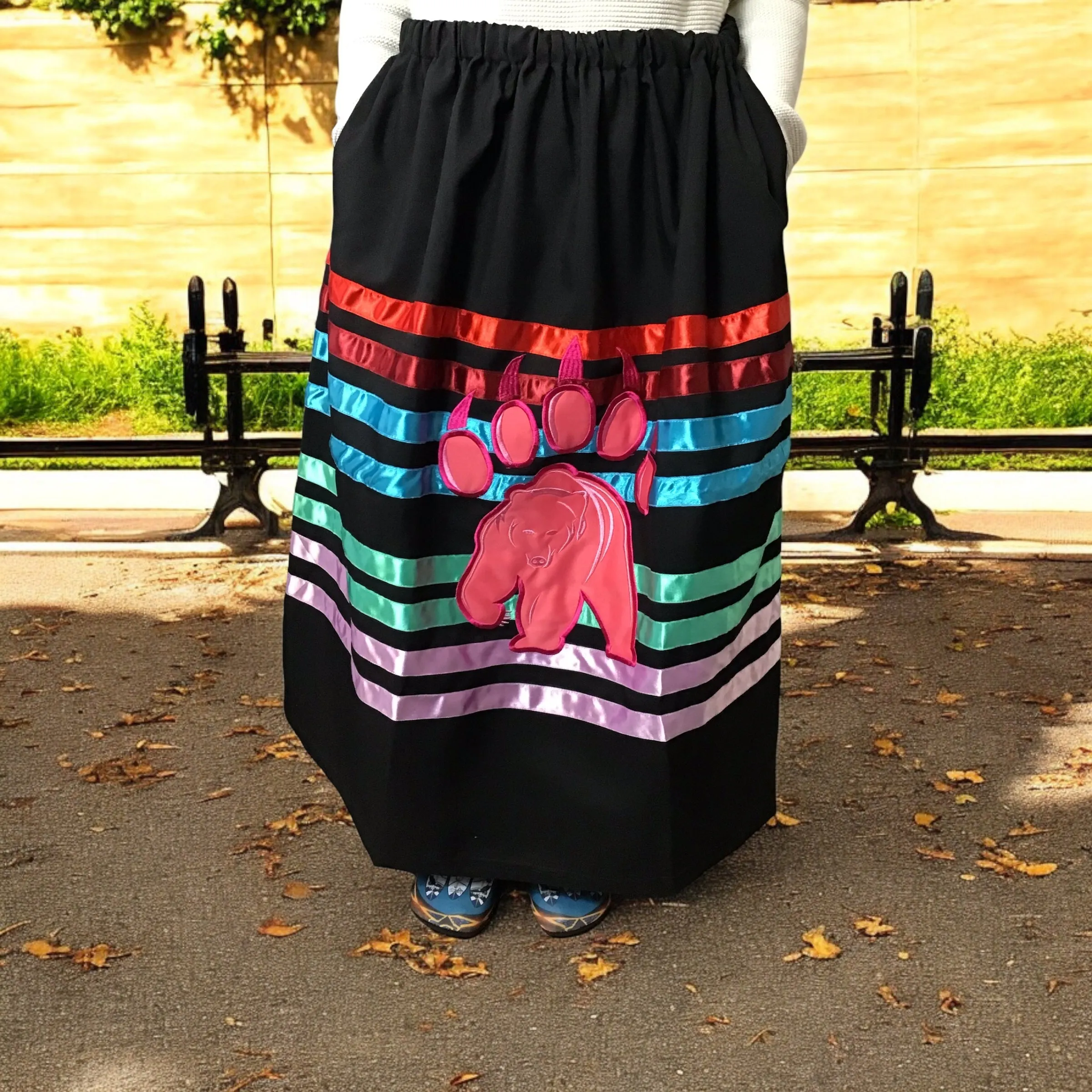 Ribbon Skirt with Bear Paw