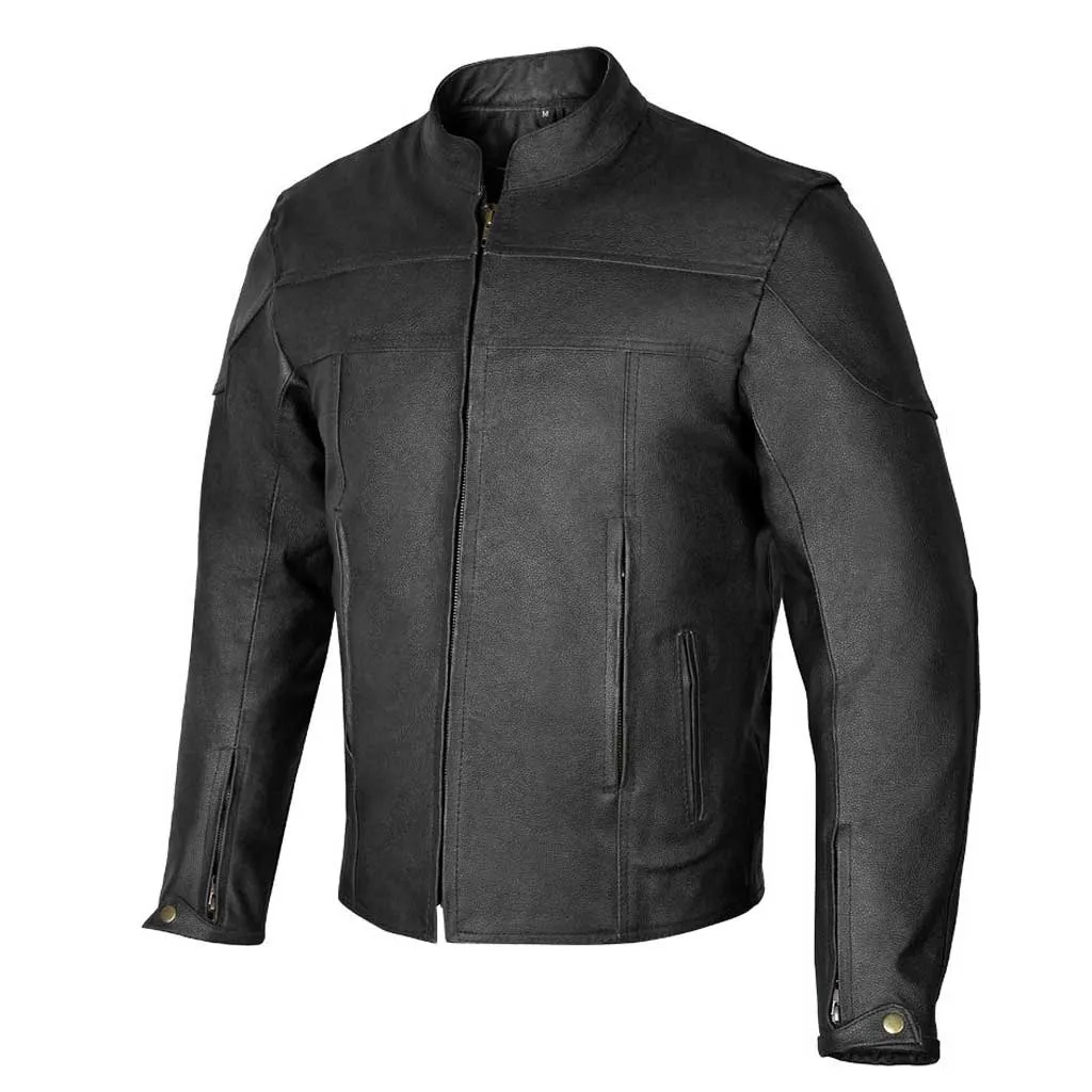 RIDERACT® Men Leather Motorcycle Jacket Classico Leather Moto Jacket