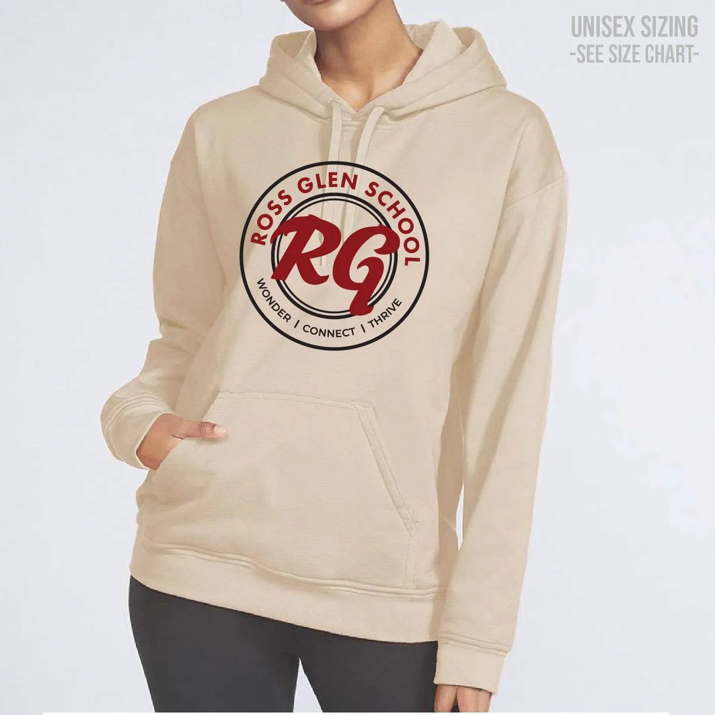 Ross Glen Maroon Crest ADULT Hoodie (TRG0006-SF500)