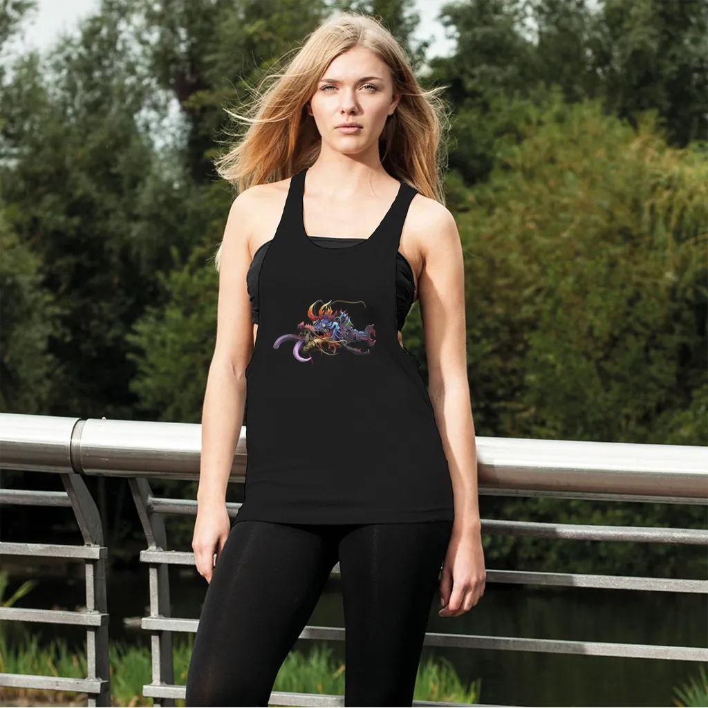 Ryuuk the Fish Dragon God Women's Loose Racerback Tank Top