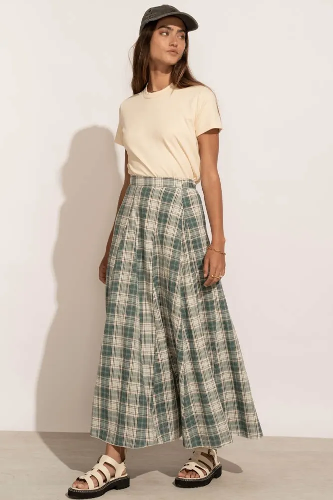 Sachi Plaid Skirt in Blue - FINAL SALE