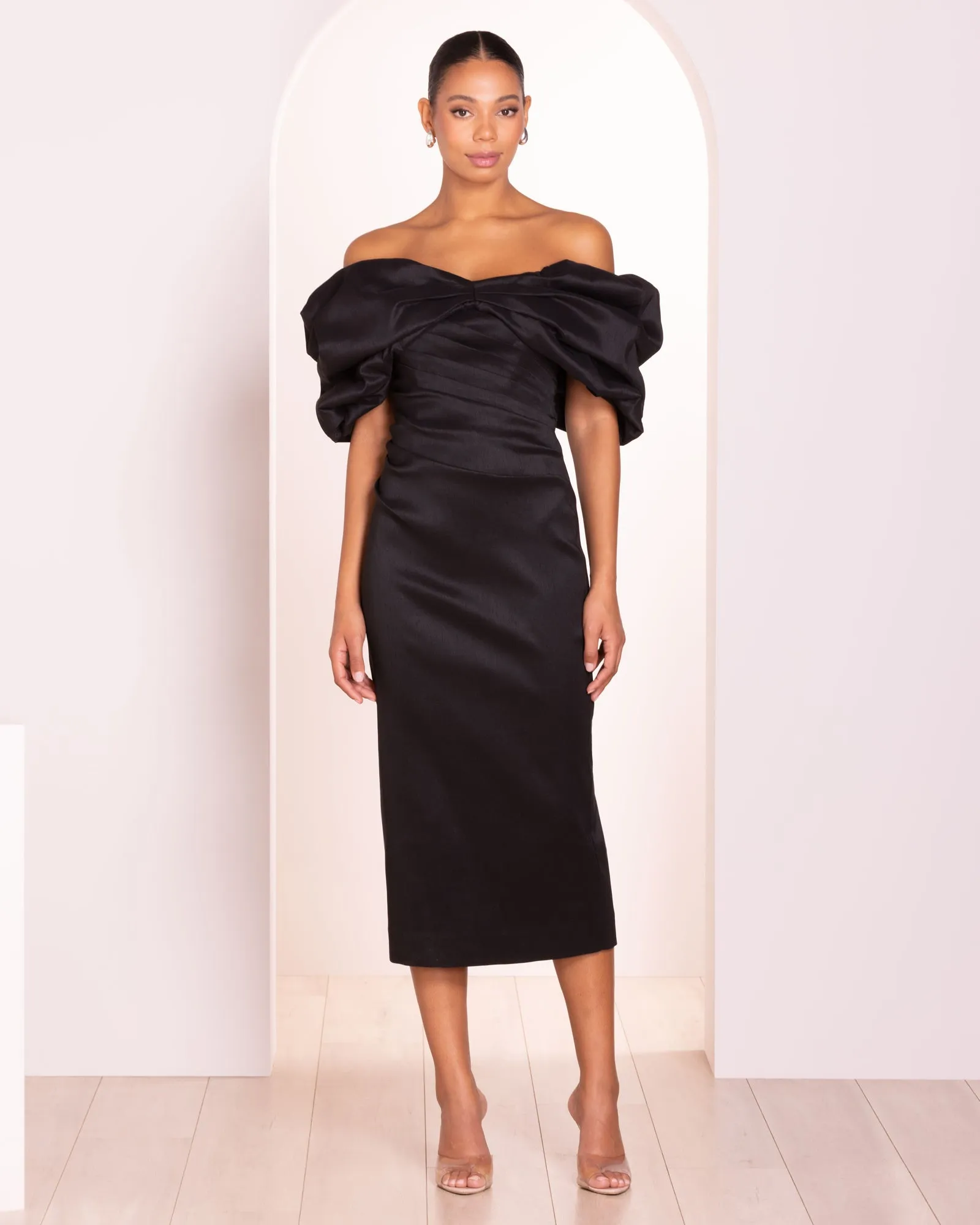 Safina Off Shoulder Midi Dress