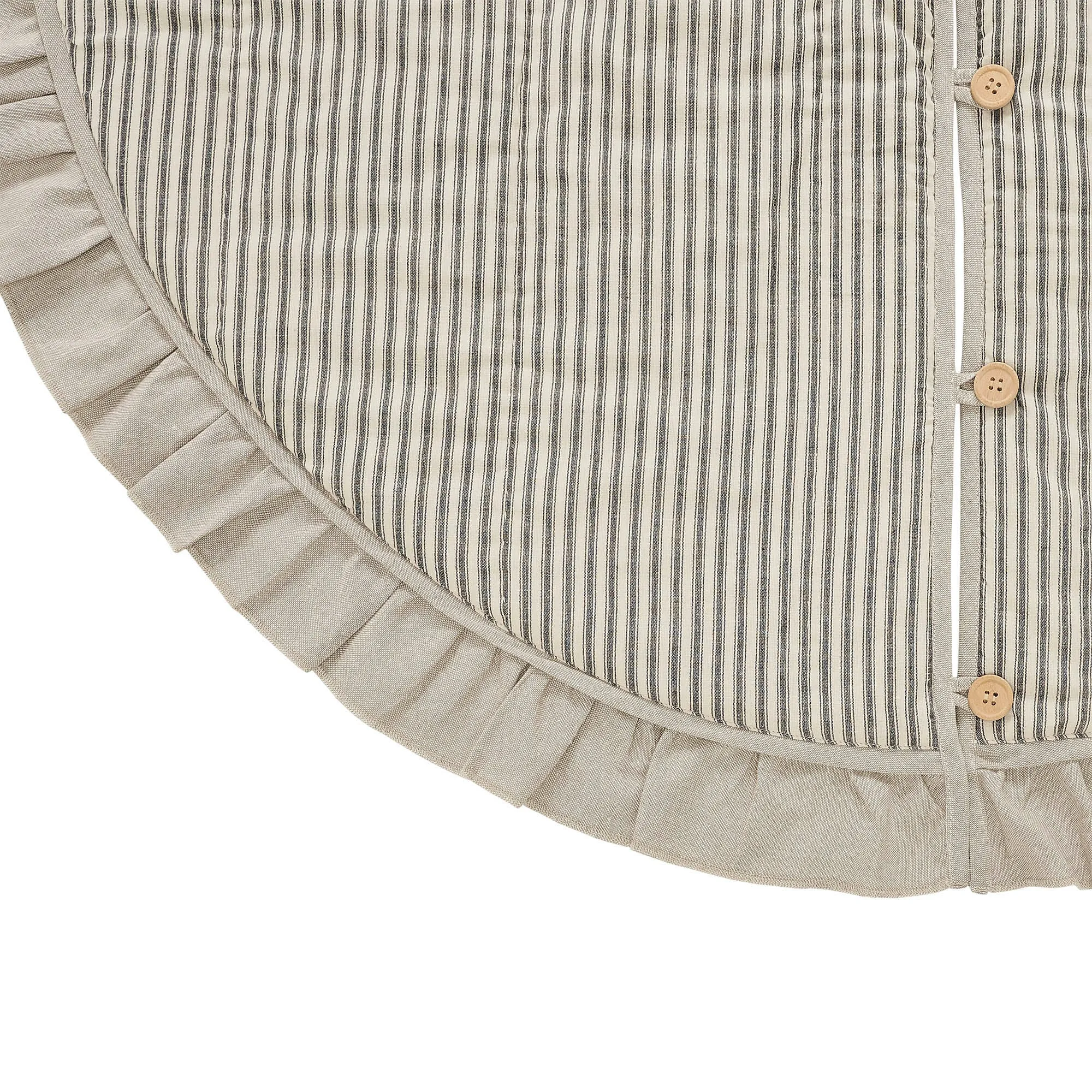 Sawyer Mill Charcoal Ticking Stripe Tree Skirt 48