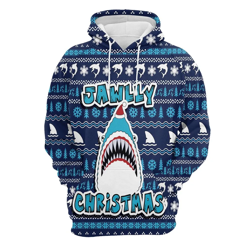 Shark Jawlly Christmas All Over Print 3D Hoodie For Men And Women, Best Gift For Dog lovers, Best Outfit Christmas