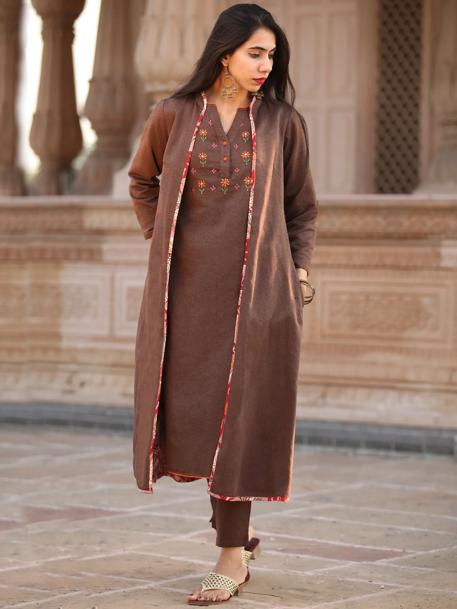 Shishir Megha - Handloom Woolen Reversible Jacket - KJ06A0006