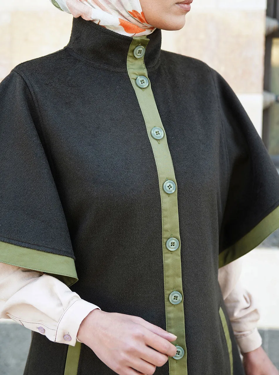 Short Sleeved Poncho Coat
