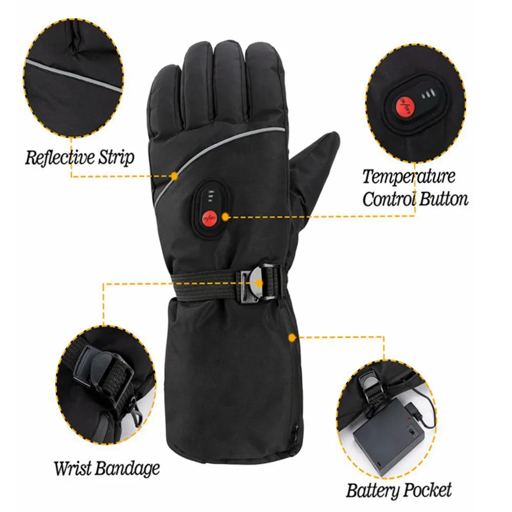 Sidiou Group Anniou New Winter Heating Gloves Warm Men Women Heated Ski Gloves for Outdoor Sports Motorcycle Snowboard Gloves