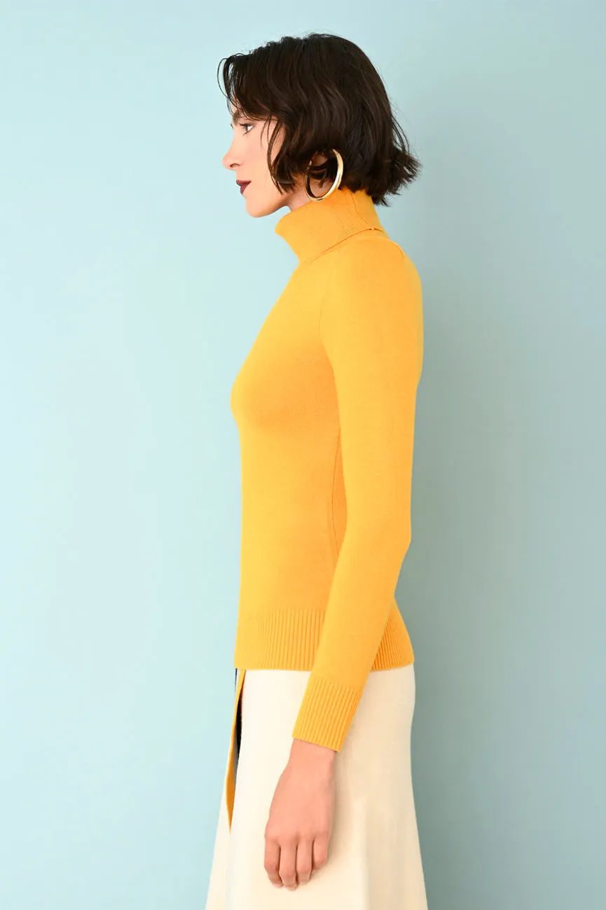 Solero Yellow EcoMerino Long Sleeve Turtleneck