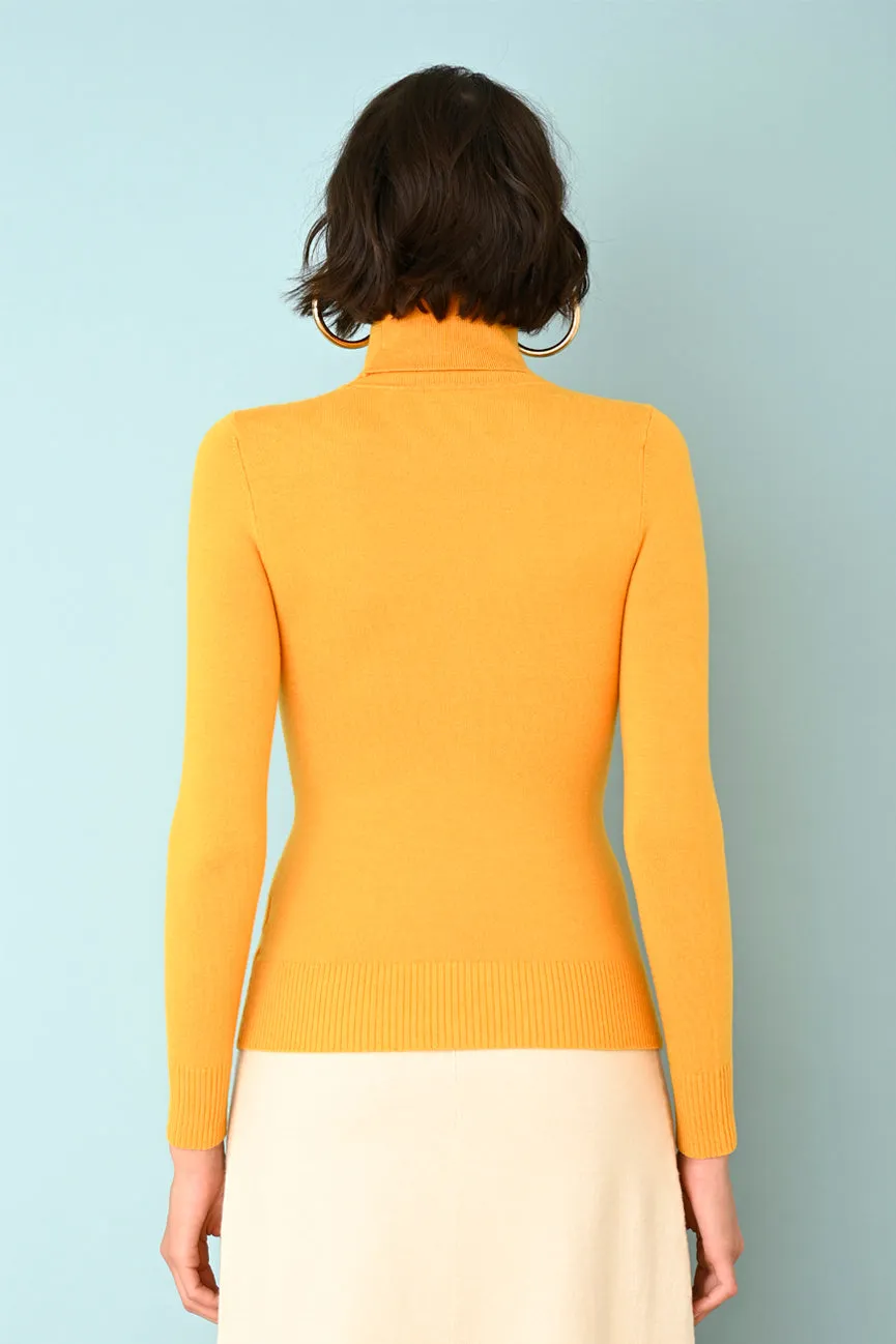 Solero Yellow EcoMerino Long Sleeve Turtleneck