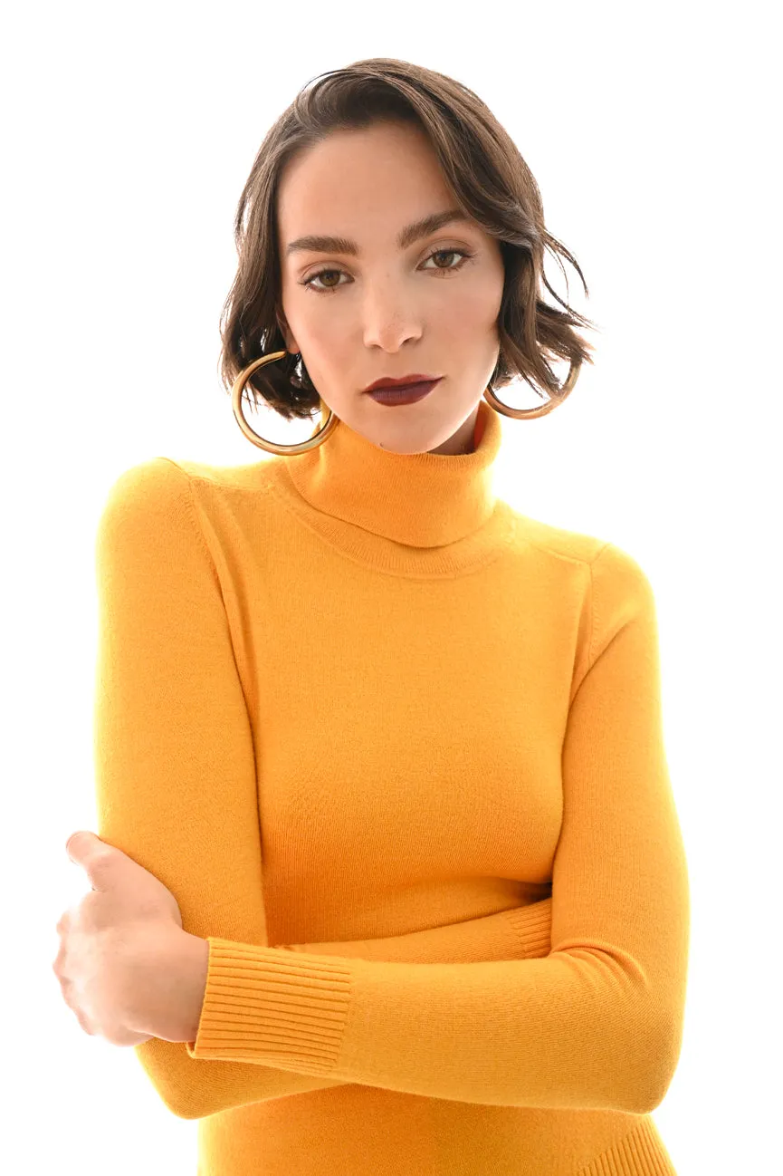 Solero Yellow EcoMerino Long Sleeve Turtleneck