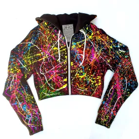 SPLAT CROPPED HOODIE