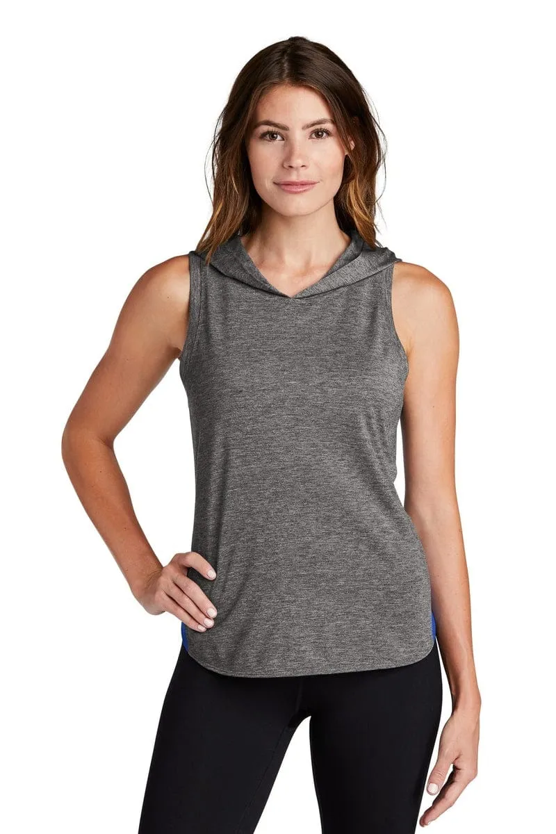Sport-Tek LST410: Ladies PosiCharge Tri-Blend Wicking Draft Hoodie Tank