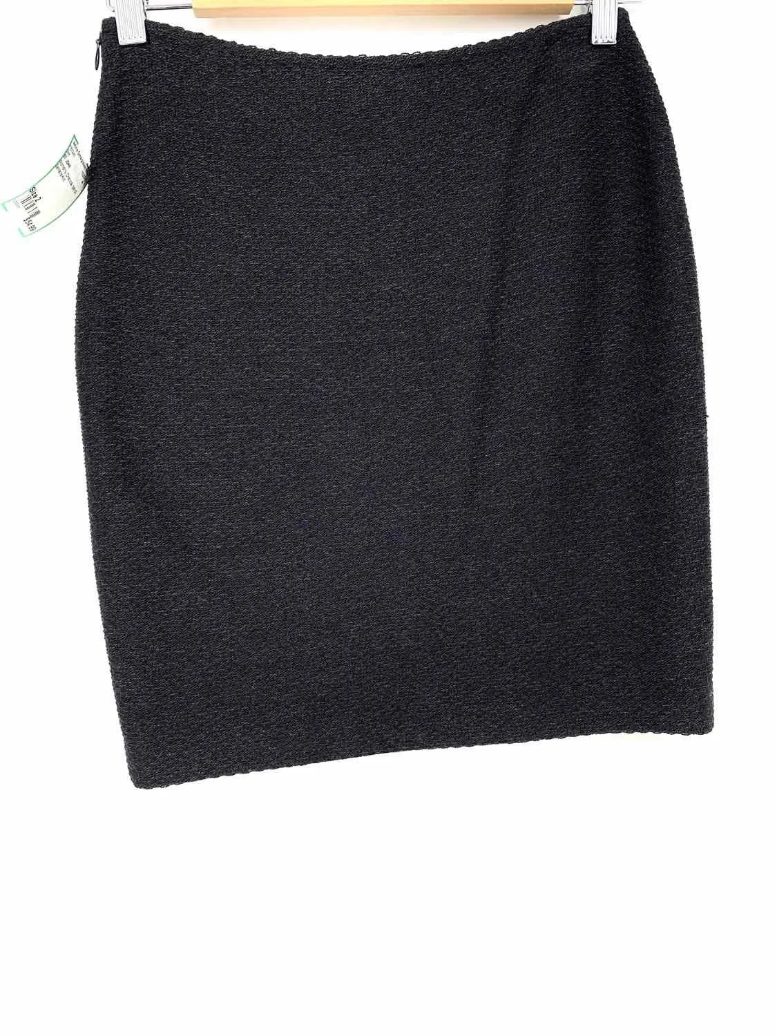 ST. JOHN Women's Charcoal pencil Santana Knit Size 2 Skirt