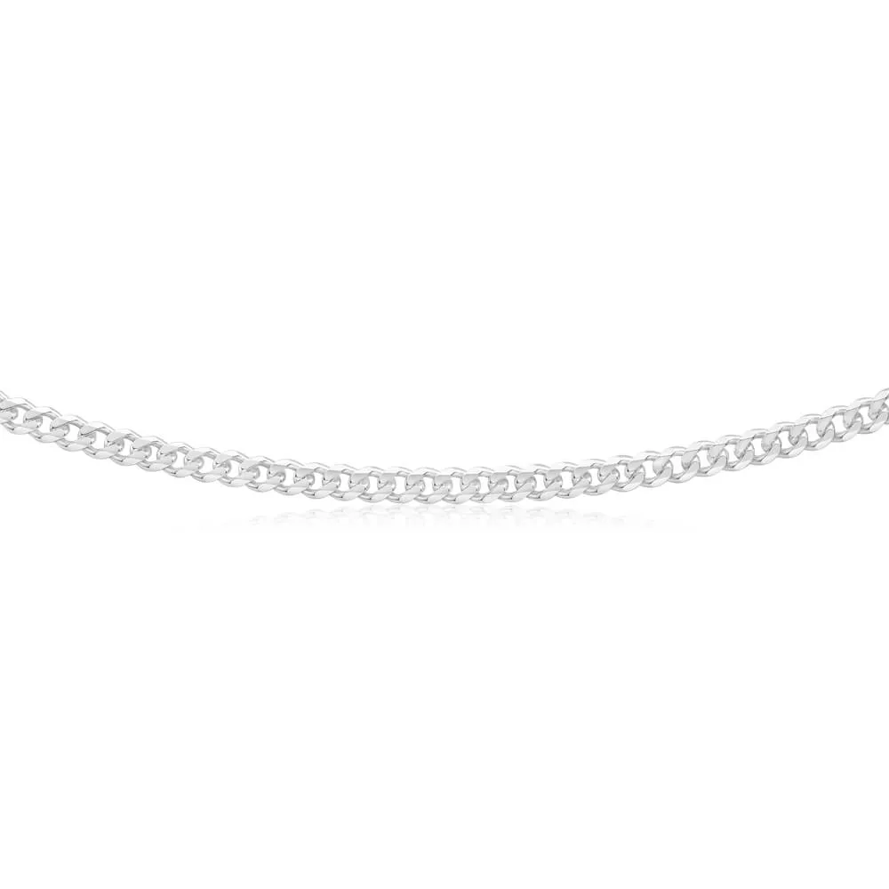 Sterling Silver 120 Gauge Diamond Cut 60cm Curb Chain