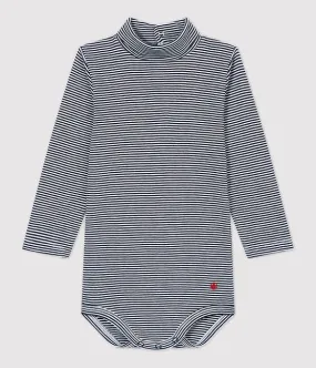 Stripped Turtleneck Onesie