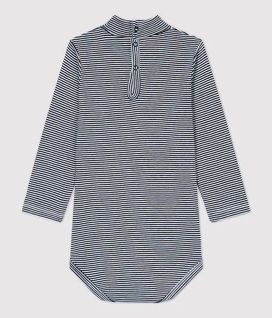 Stripped Turtleneck Onesie