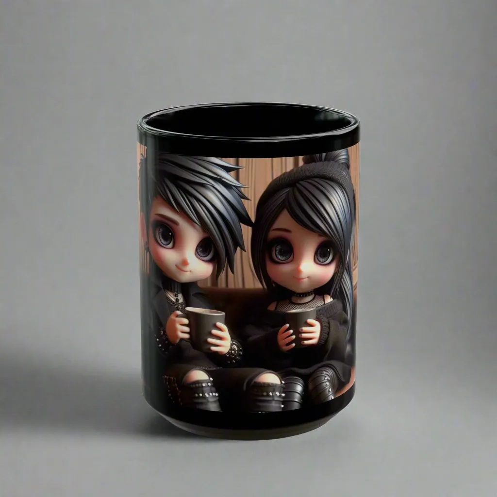 Sweetly Sinister Shadows Gothic Moments Ceramic Mug – Sip the Enchantment