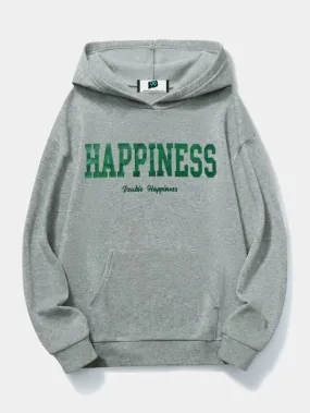 SXV  'HAPPINESS’ Printed Cool Aesthetic Sweatshirt Hoodie