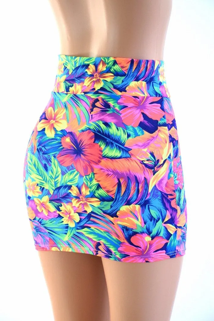 Tahitian Floral Bodycon Skirt