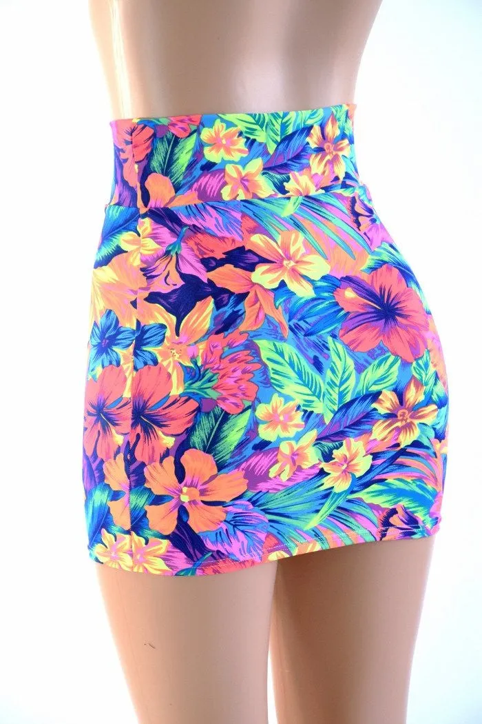 Tahitian Floral Bodycon Skirt