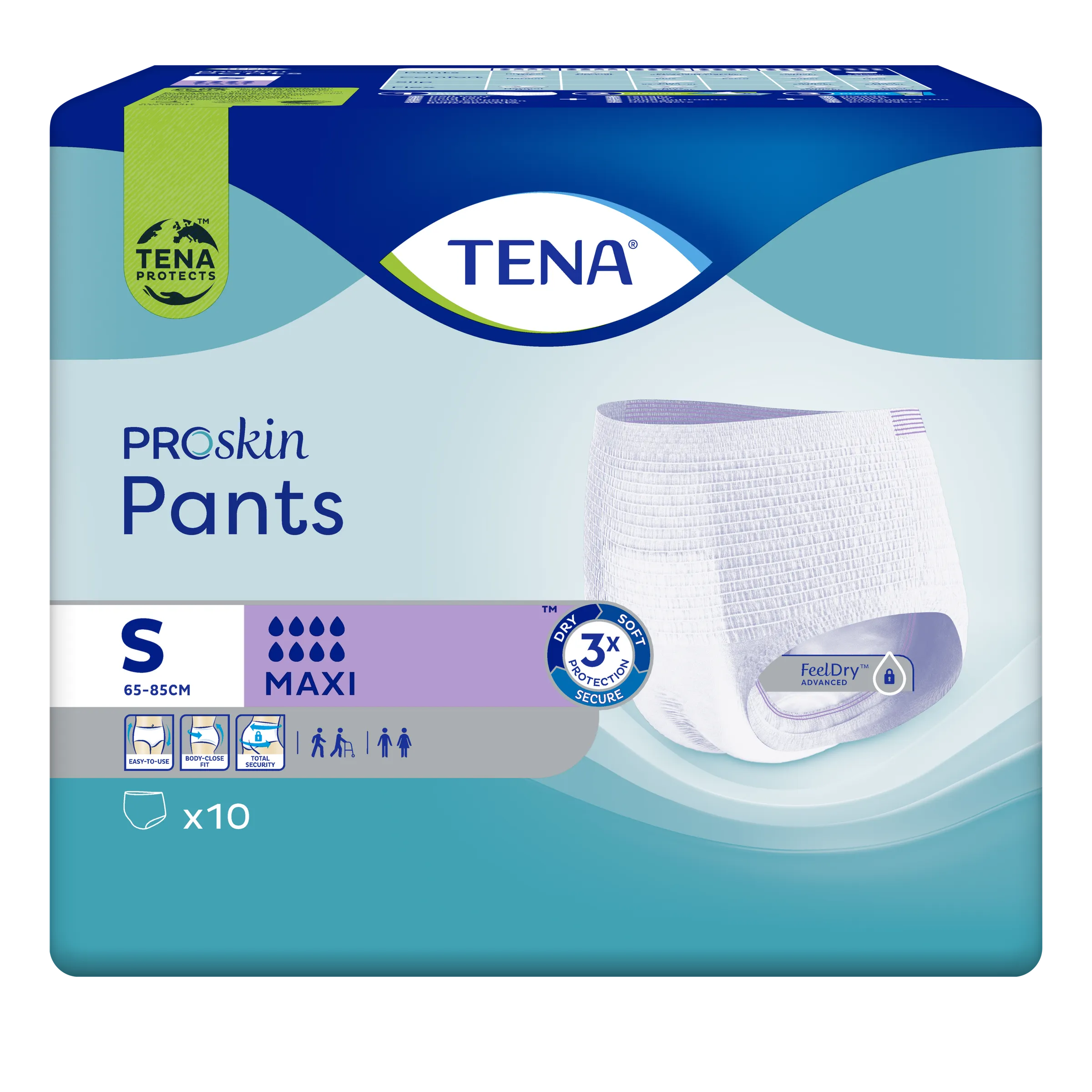 Tena Proskin Pants Maxi Small 10 - Drievoudige Huidbescherming & Optimale Droogheid