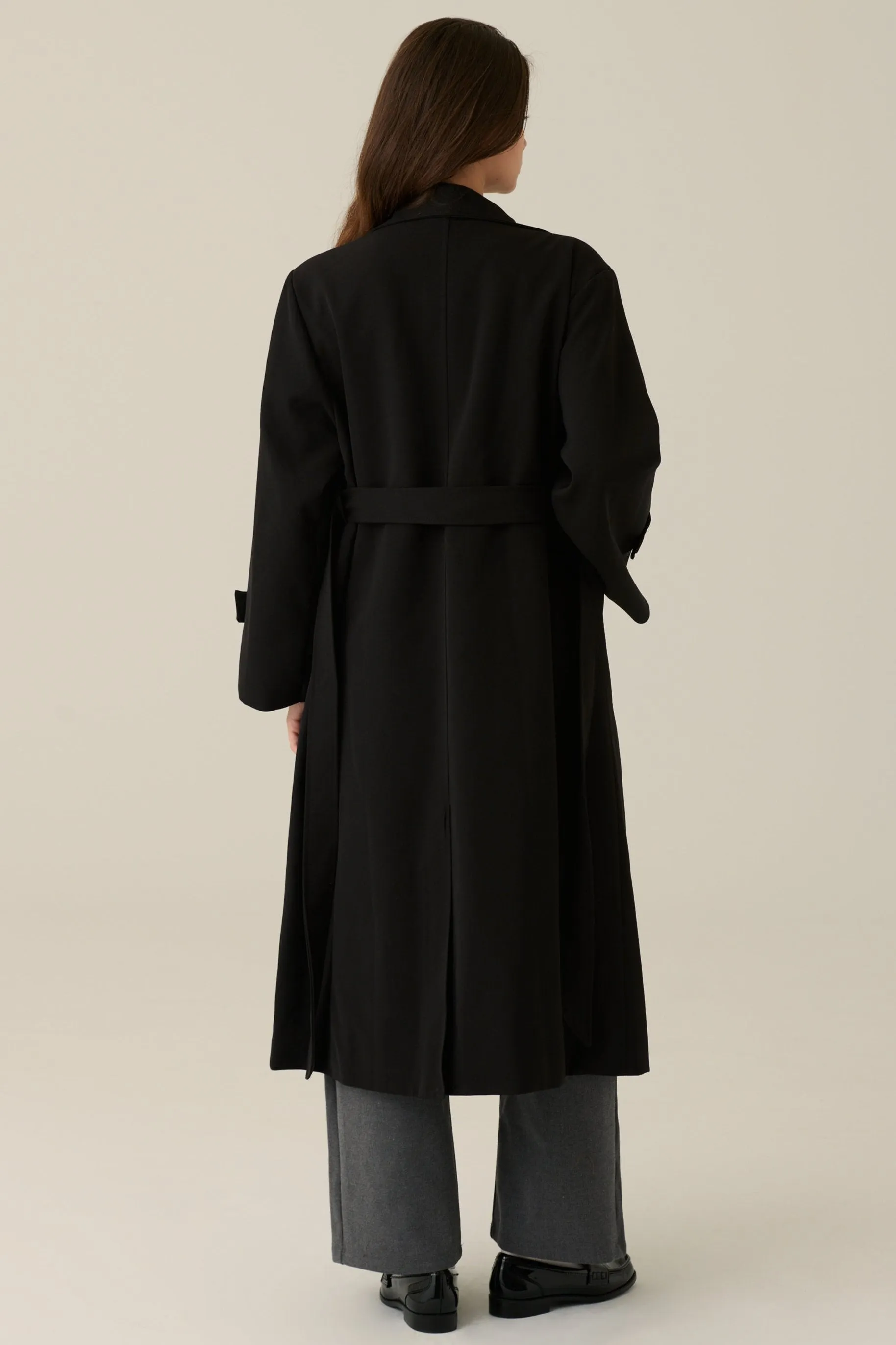 The casual trench coat in Black