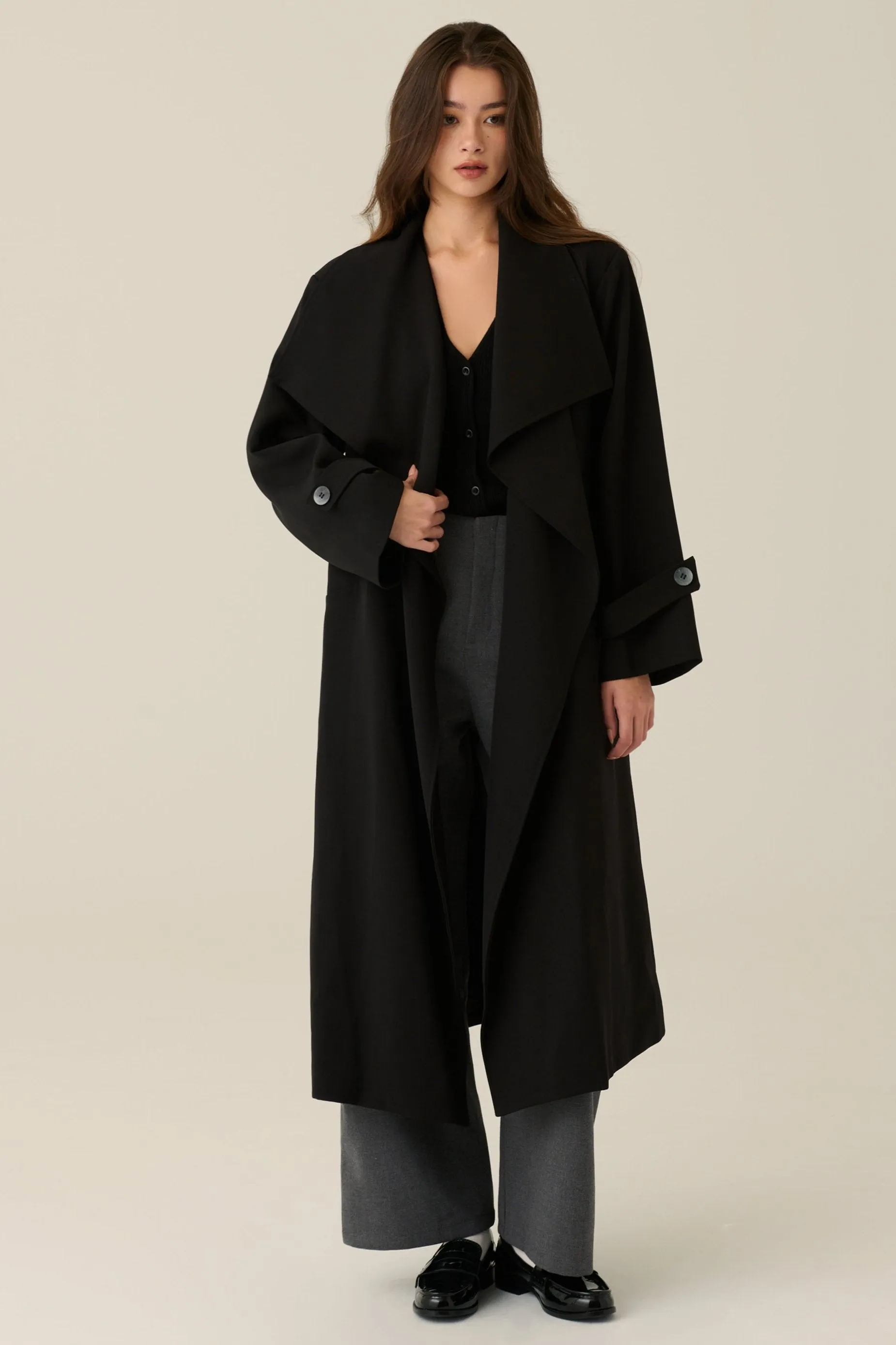 The casual trench coat in Black