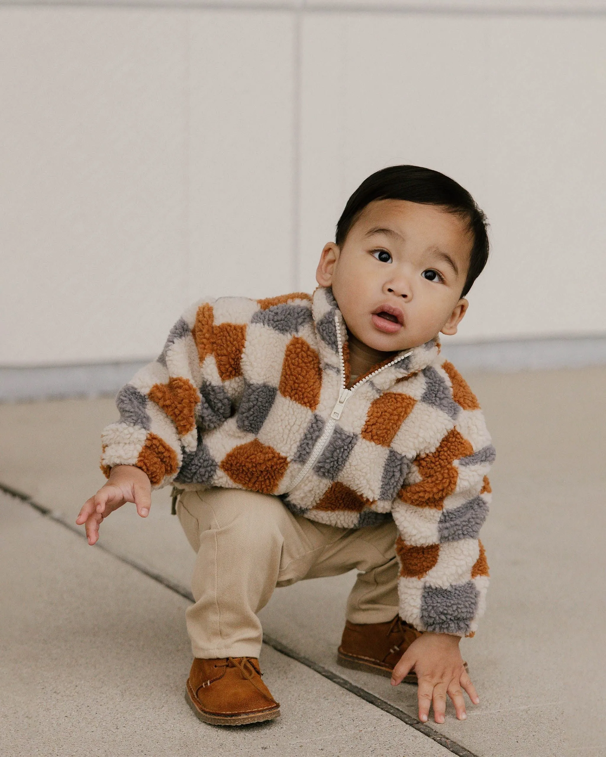 The Coco Jacket by Rylee   Cru - Shearling Check - BABY