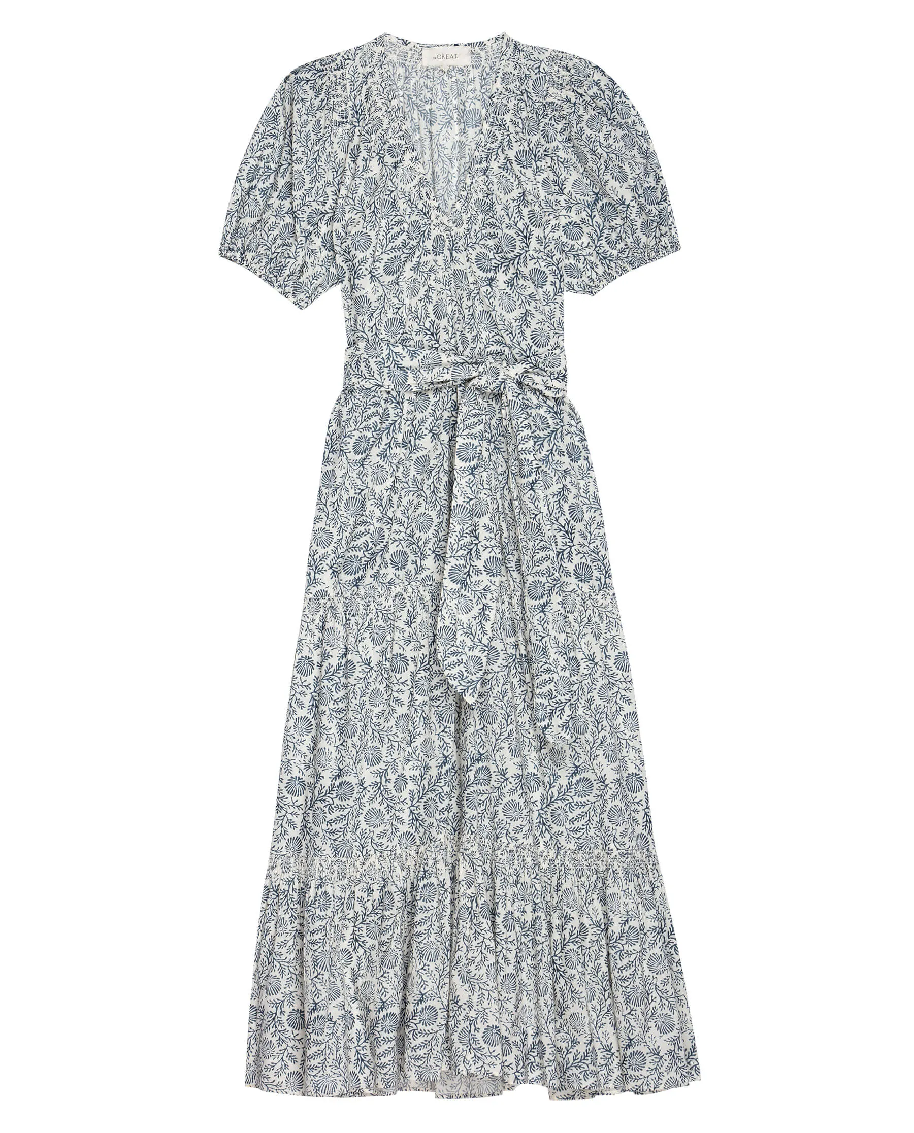 The Great - The Dakota Dress in Feather Grass Block Print