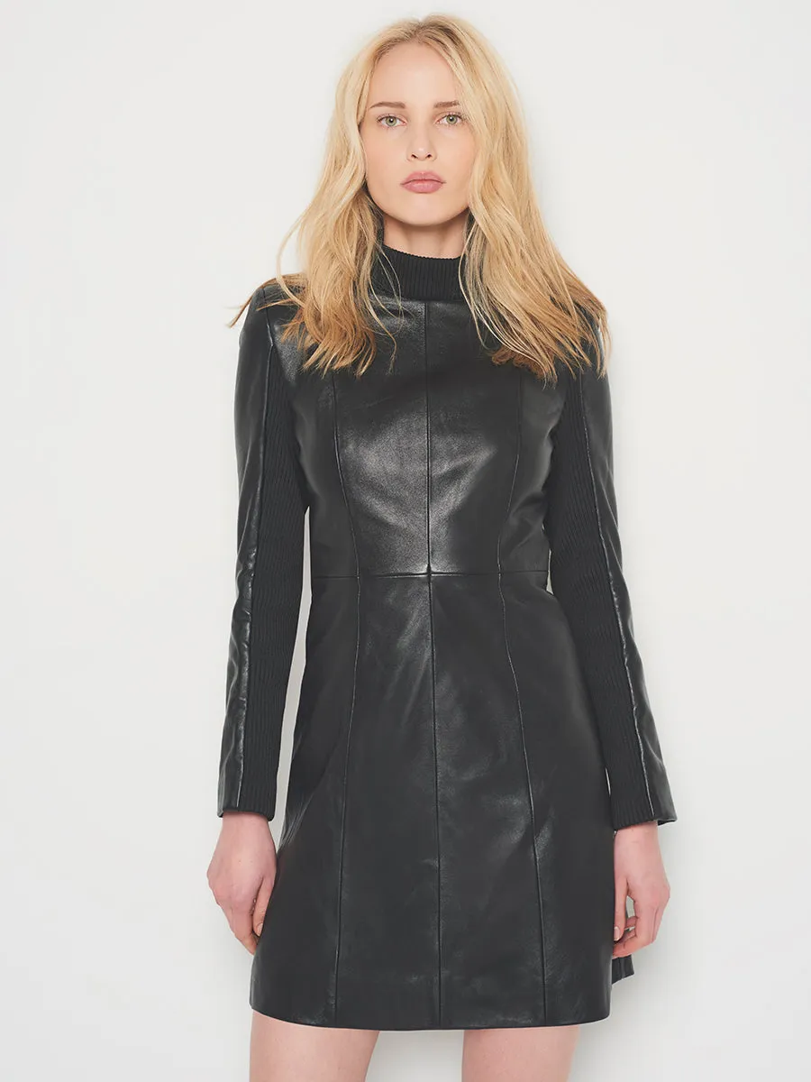 THE LBD UPCYCLED LEATHER DRESS