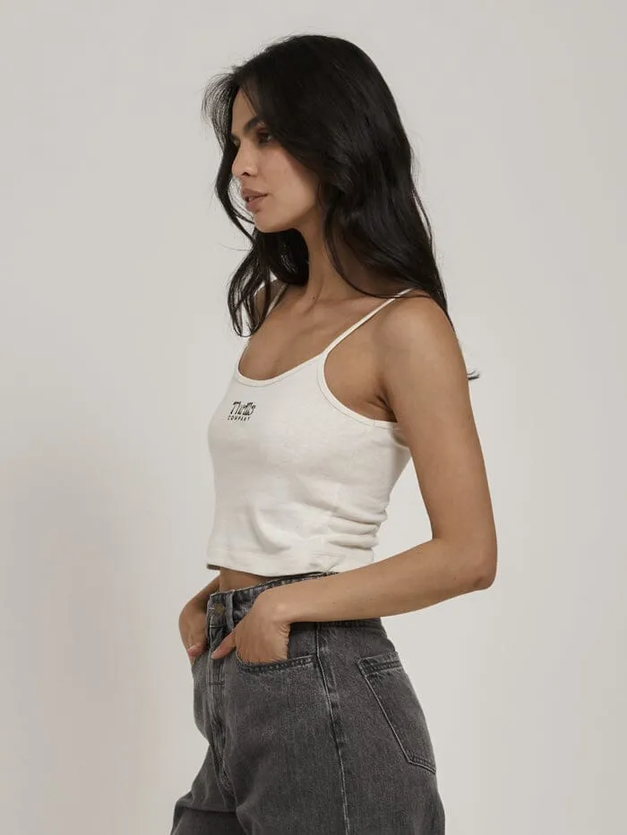 Thrills Pinch Hemp Bound Crop Tank - Tofu