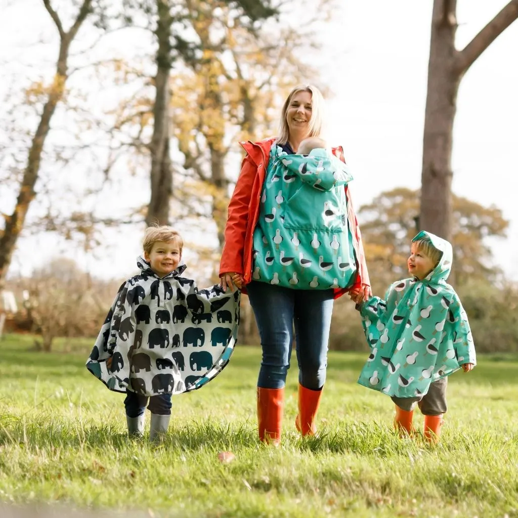 Toddler Ponchos - GREY ELEPHANT