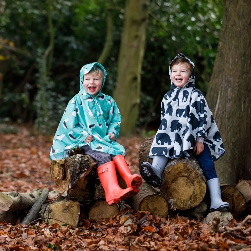 Toddler Ponchos - GREY ELEPHANT