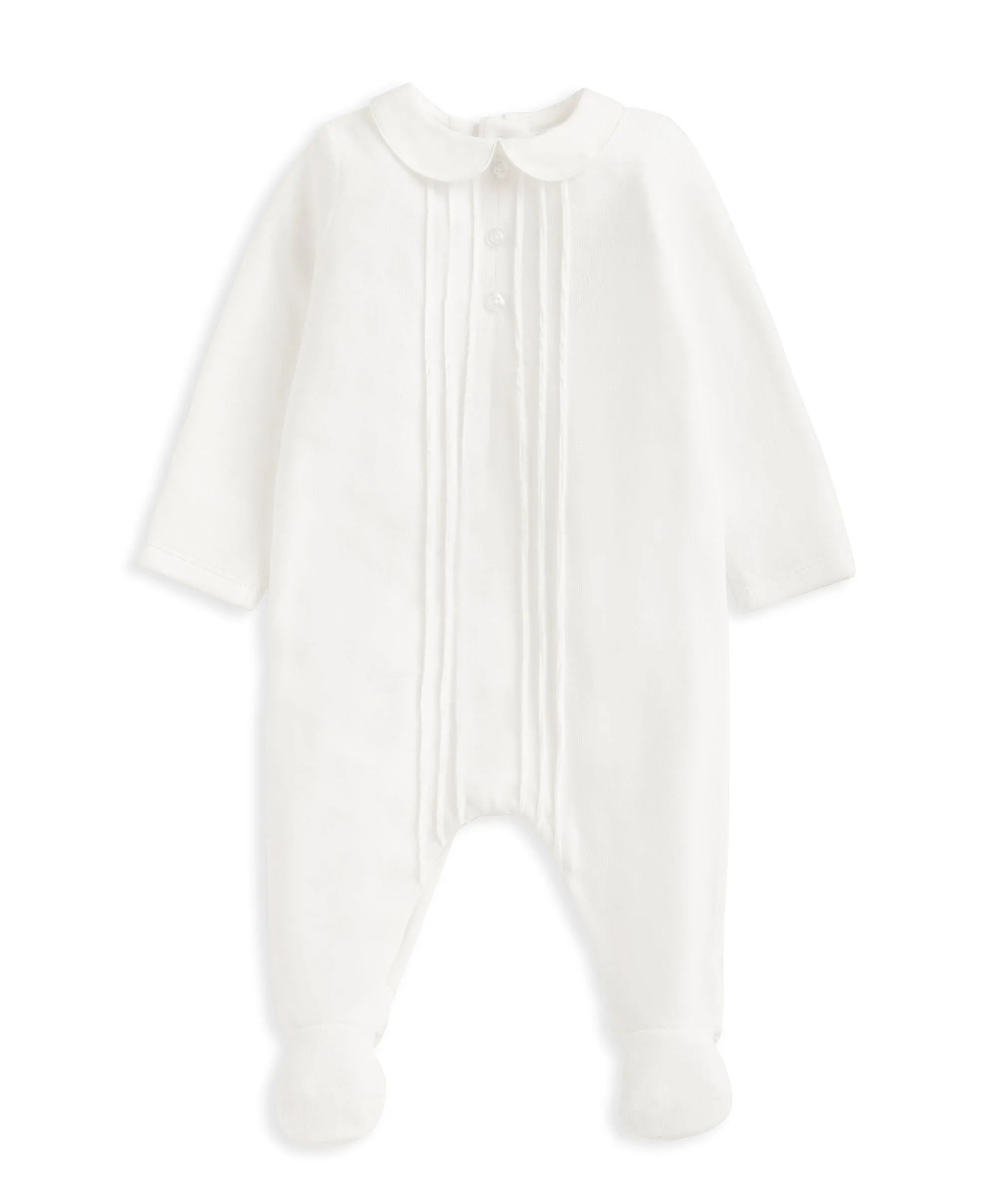 Velour Sleepsuit - White