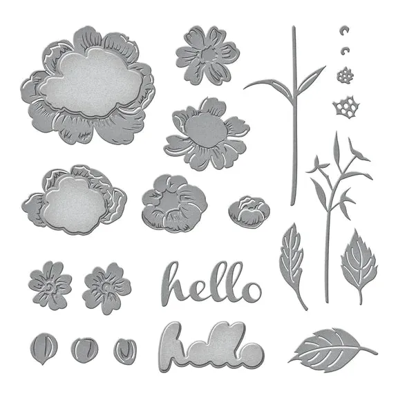 Vintage Florals Etched Dies from the From the Garden Collection by Wendy Vecchi