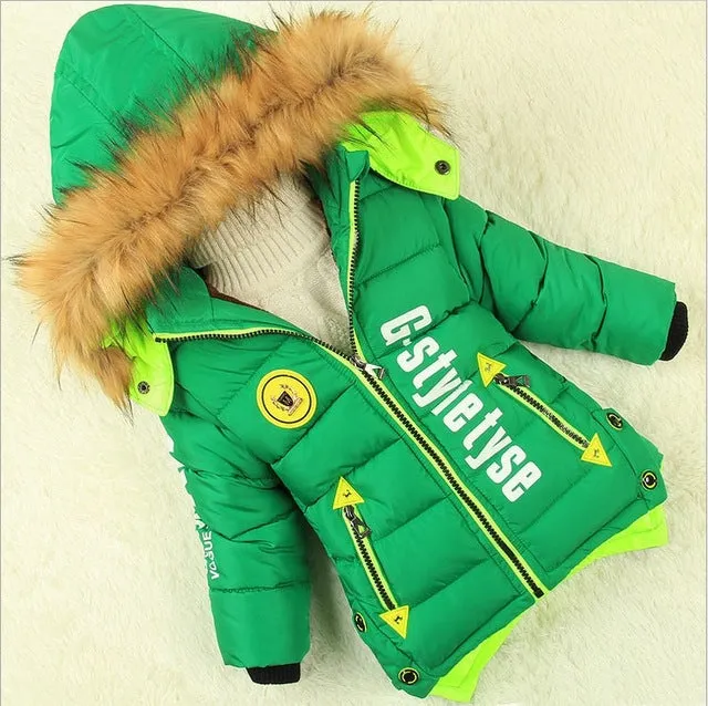 Warm Hooded Winter Jacket, boys and girls