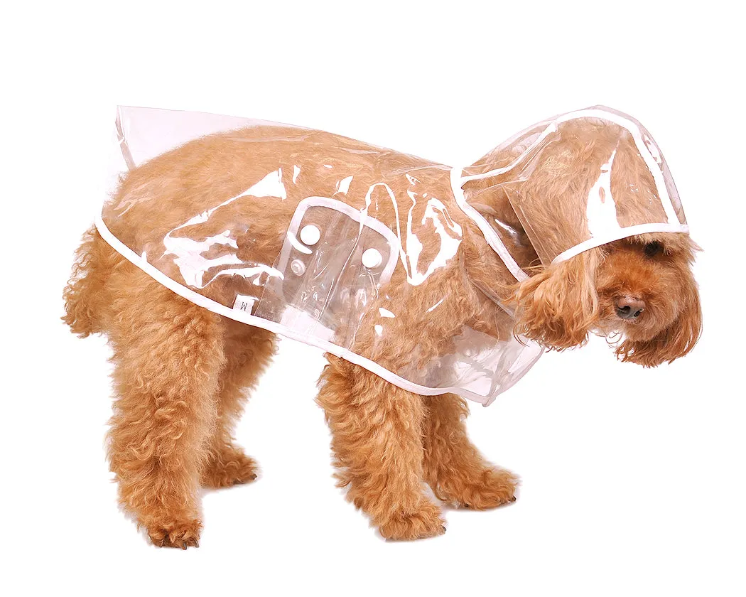 Waterproof Transparent Puppy Dog Rain Jacket Poncho