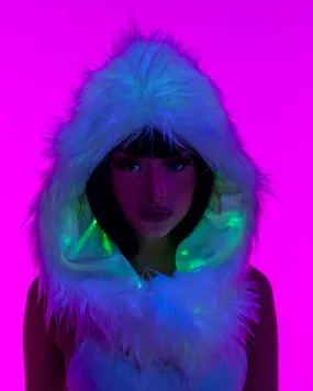 White Light Up LED Infinity Hoodie