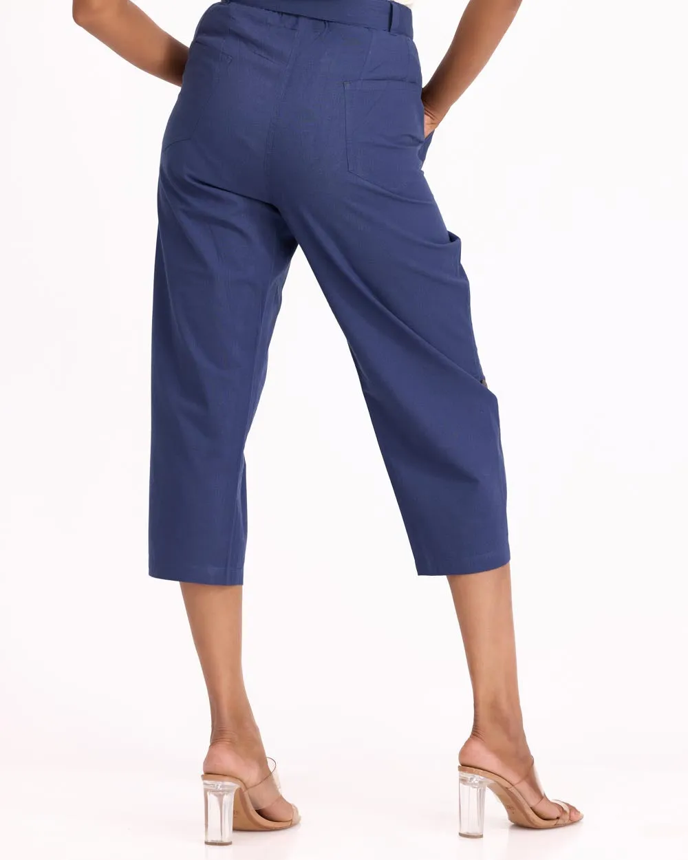 Women Culottes Pants - Blue