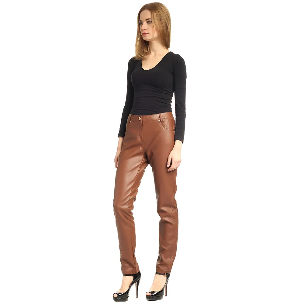 Women's Leather Jeans - Karina