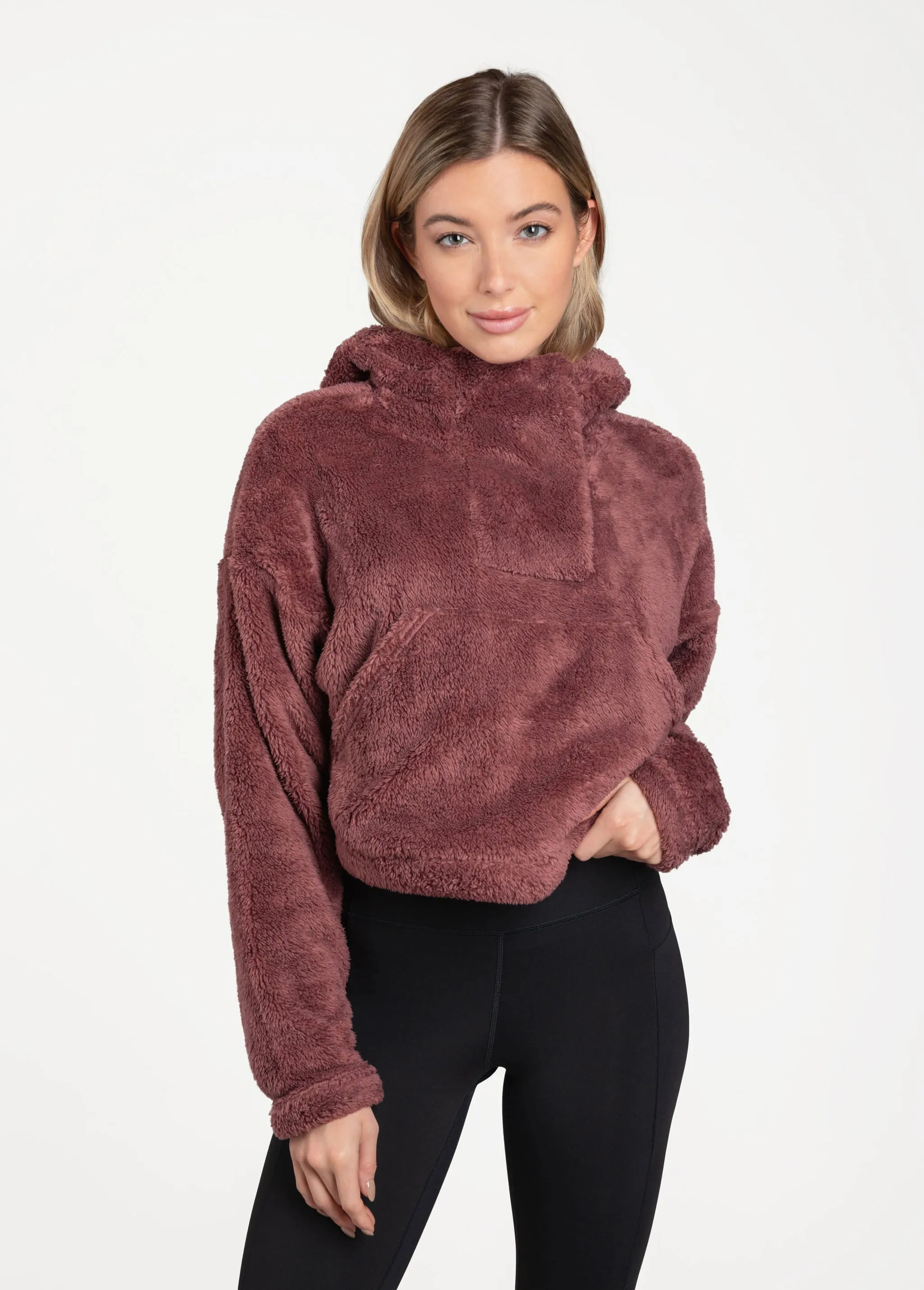 Yanali Fleece Cropped Hoodie